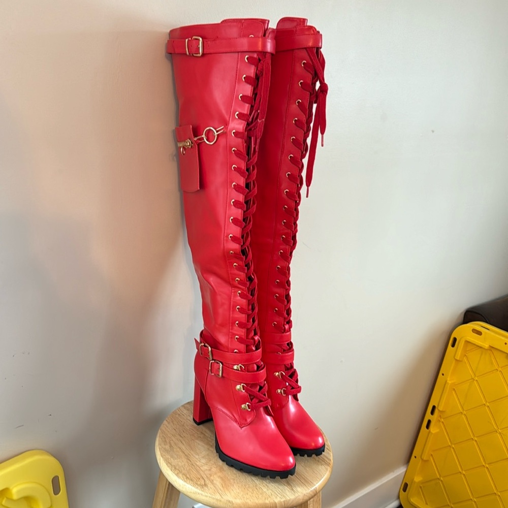 Elira Red boots